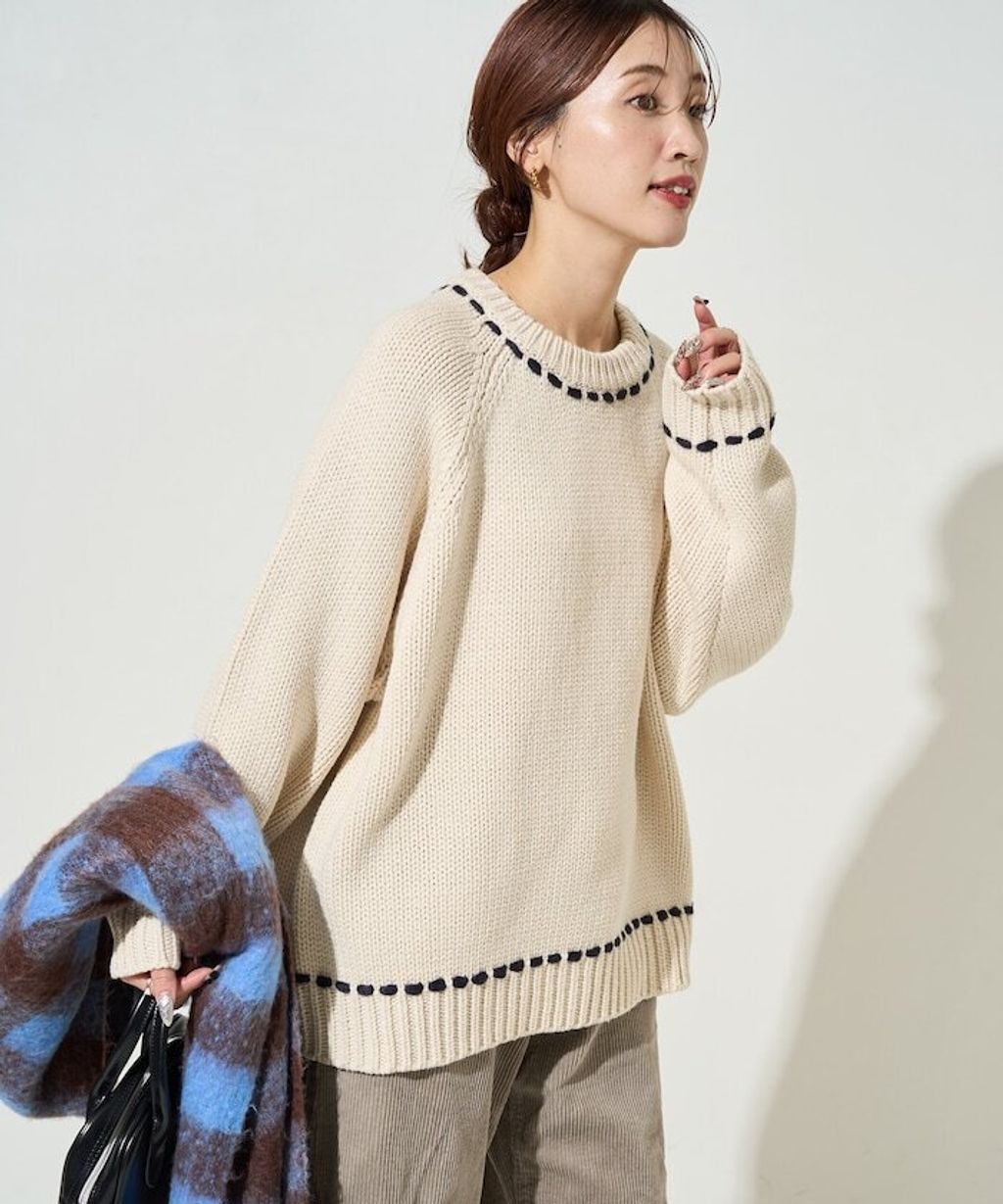 FREAKS STORE 手縫線條感圓領針織衣_22