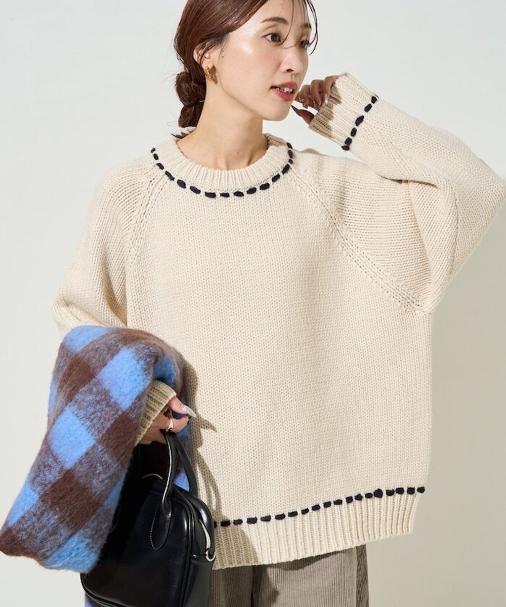 FREAKS STORE 手縫線條感圓領針織衣_21