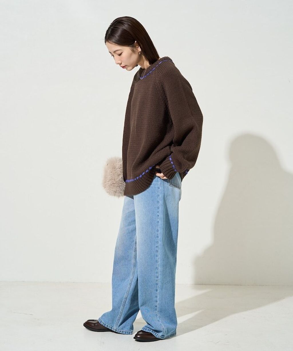 FREAKS STORE 手縫線條感圓領針織衣_17