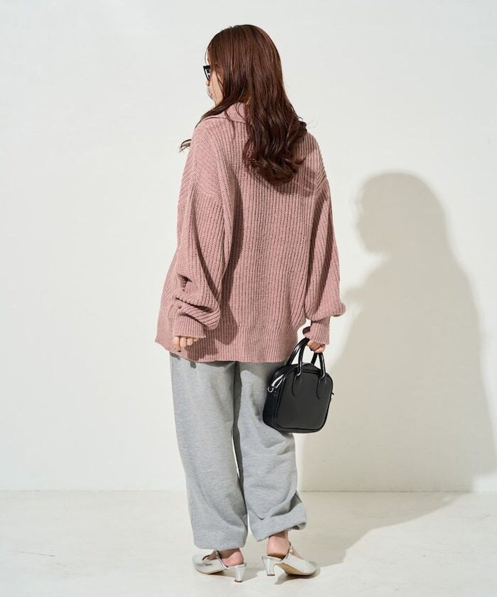 FREAKS STORE 慵懶感寬版翻領針織開襟衫_9