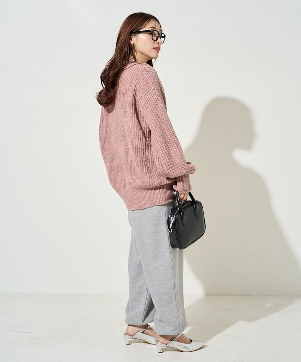 FREAKS STORE 慵懶感寬版翻領針織開襟衫_8