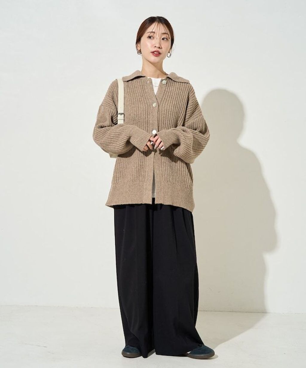 FREAKS STORE 慵懶感寬版翻領針織開襟衫_16