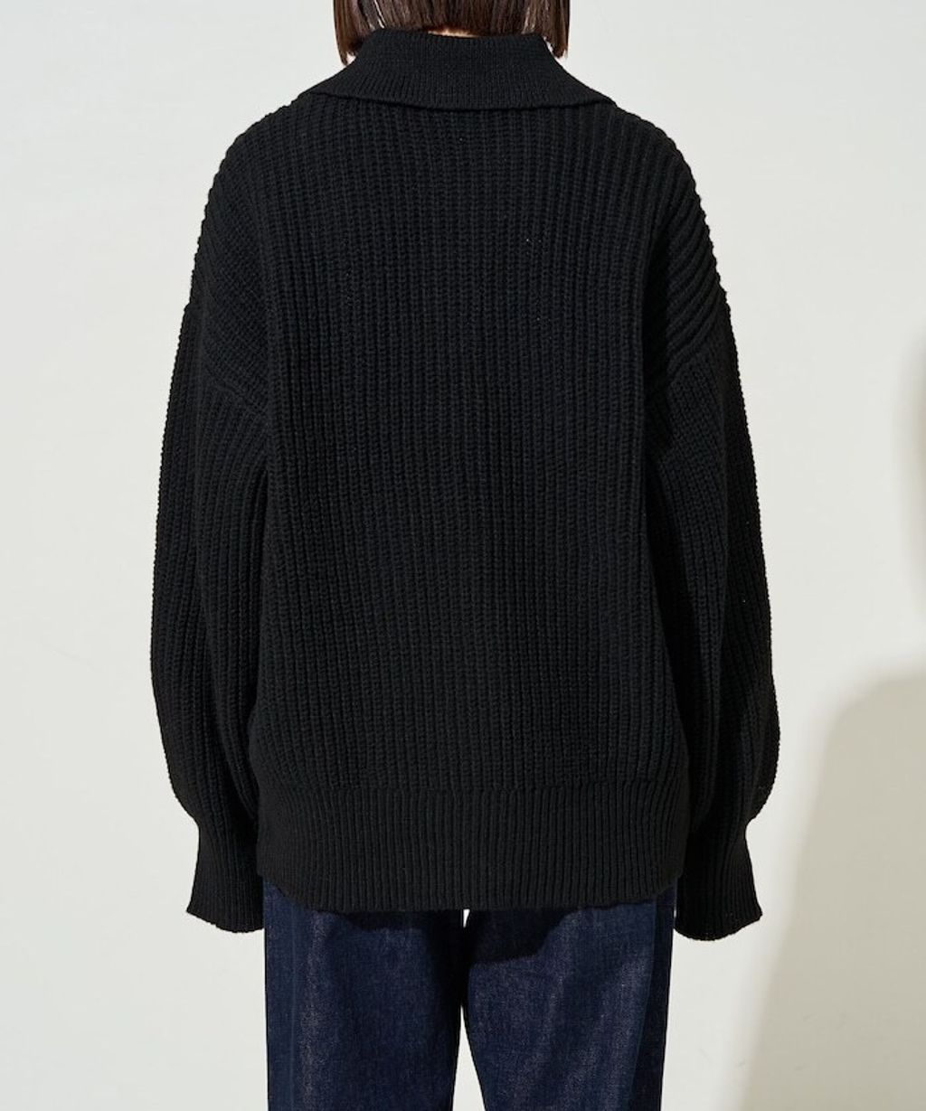 FREAKS STORE 慵懶感寬版翻領針織開襟衫_35