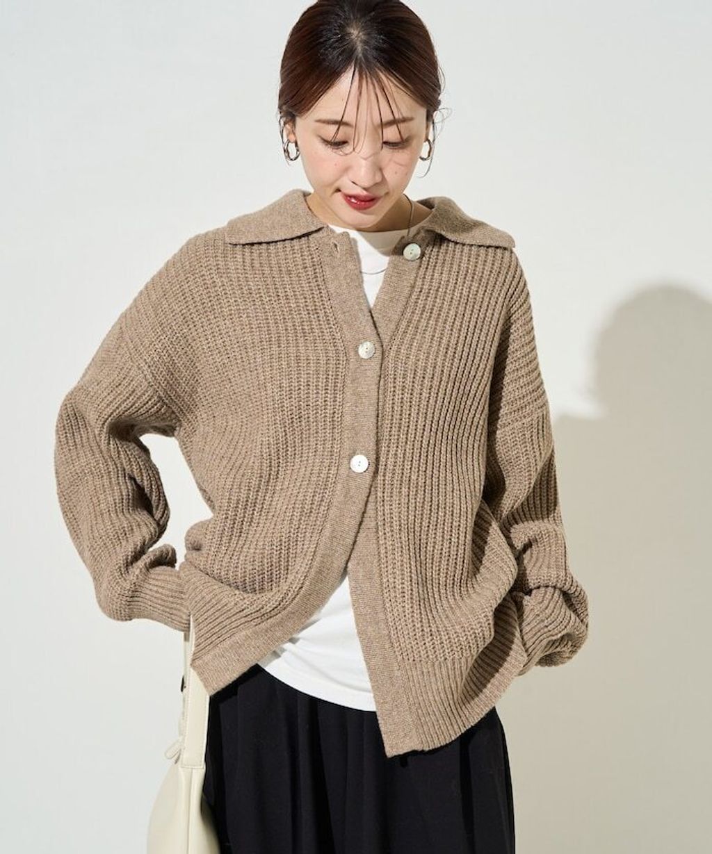 FREAKS STORE 慵懶感寬版翻領針織開襟衫_19