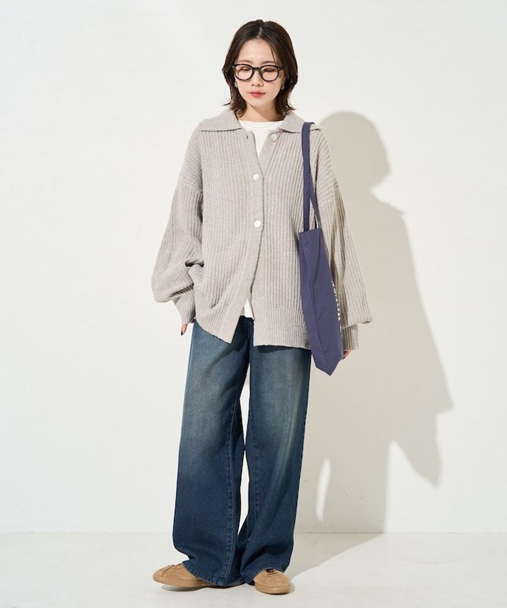 FREAKS STORE 慵懶感寬版翻領針織開襟衫_24