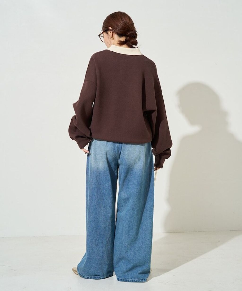 FREAKS STORE 大人感優雅V領口開襟針織衣_9