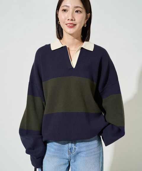 FREAKS STORE 大人感優雅V領口開襟針織衣_6