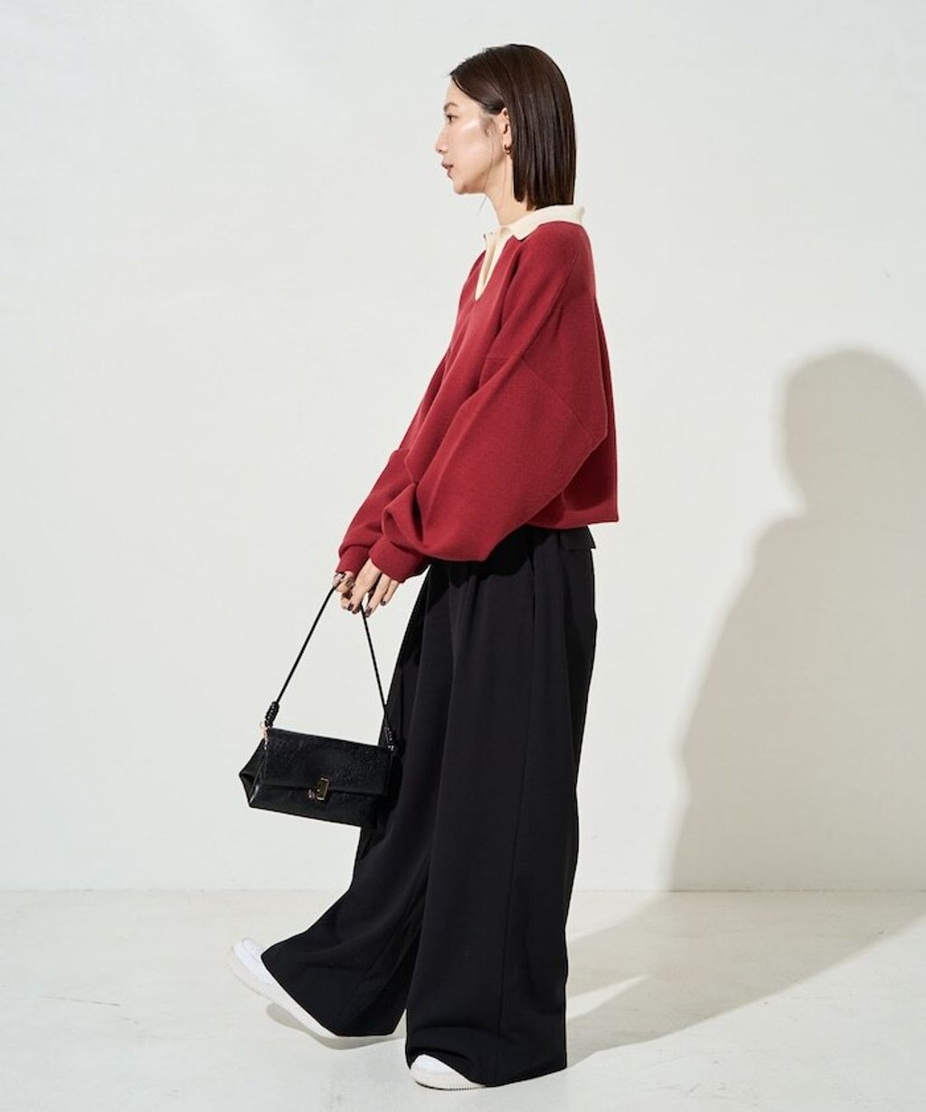 FREAKS STORE 大人感優雅V領口開襟針織衣_24