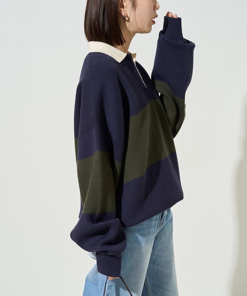 FREAKS STORE 大人感優雅V領口開襟針織衣_46