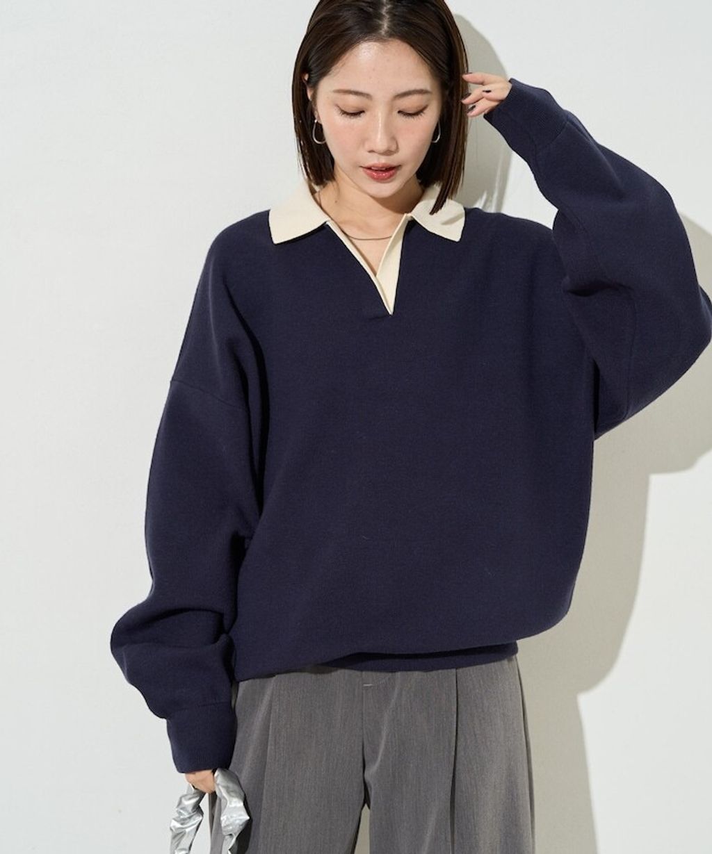 FREAKS STORE 大人感優雅V領口開襟針織衣_35