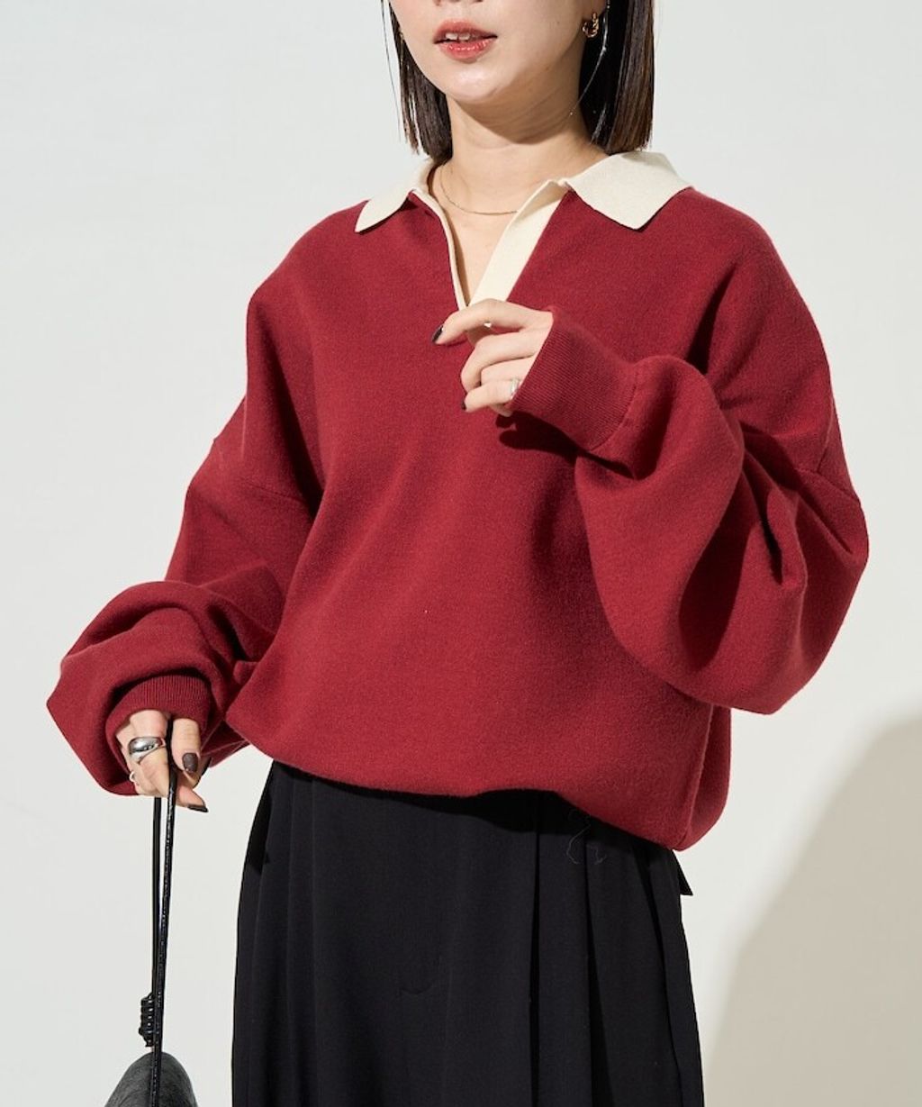 FREAKS STORE 大人感優雅V領口開襟針織衣_27