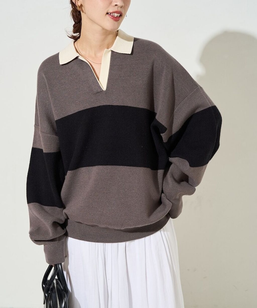 FREAKS STORE 大人感優雅V領口開襟針織衣_18