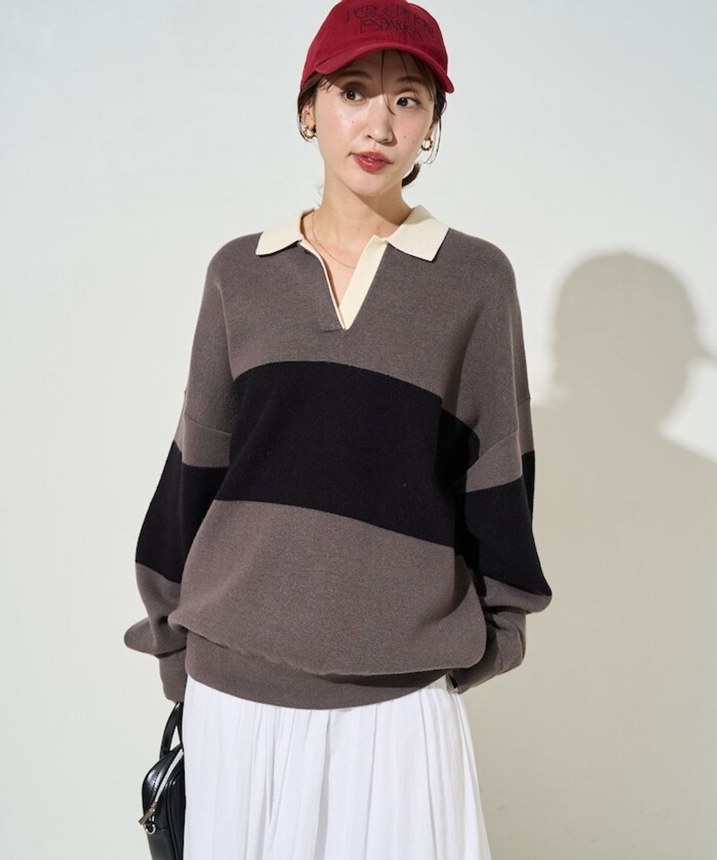 FREAKS STORE 大人感優雅V領口開襟針織衣_17