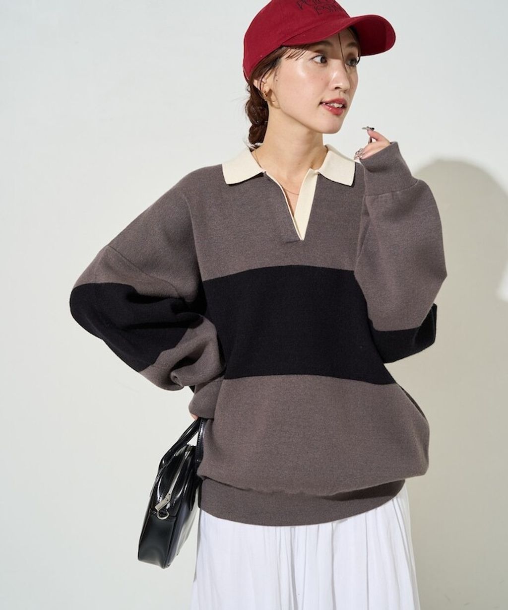 FREAKS STORE 大人感優雅V領口開襟針織衣_20