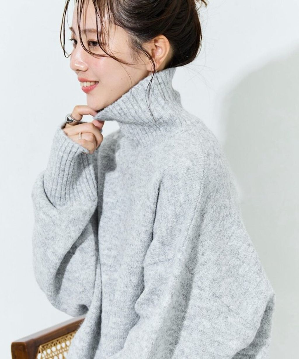 FREAKS STORE 蓬鬆螺紋高領針織衣_1