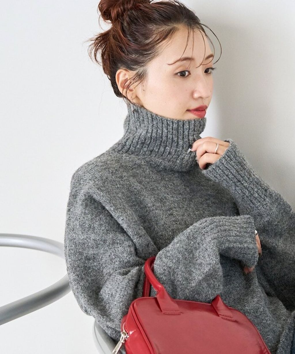 FREAKS STORE 蓬鬆螺紋高領針織衣_3