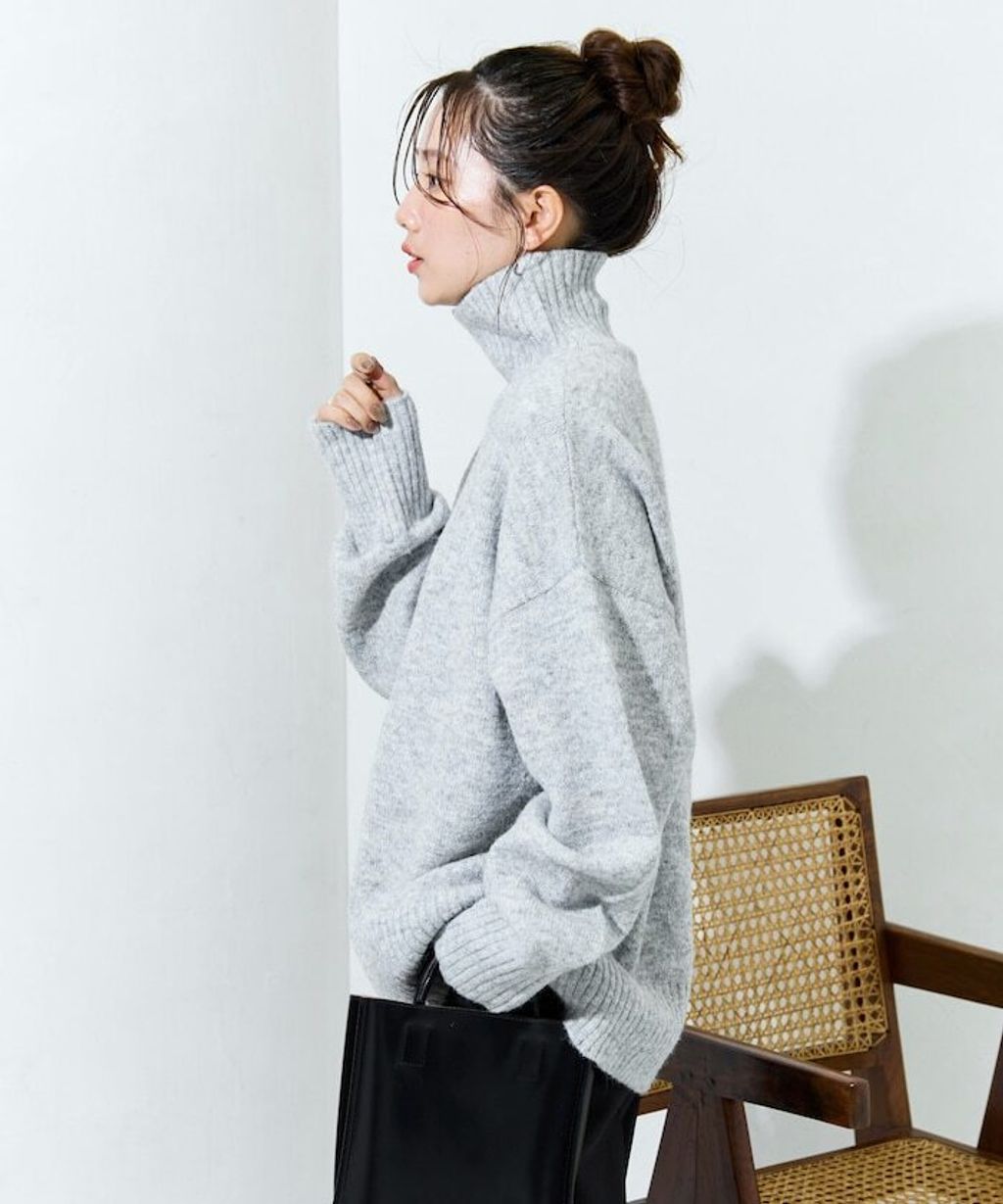 FREAKS STORE 蓬鬆螺紋高領針織衣_16