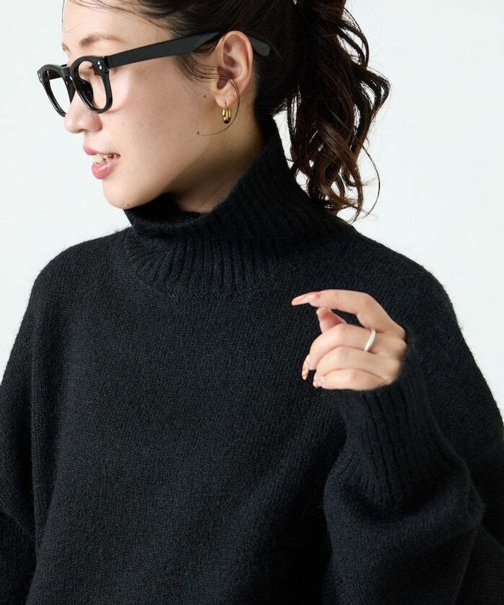 FREAKS STORE 蓬鬆螺紋高領針織衣_50