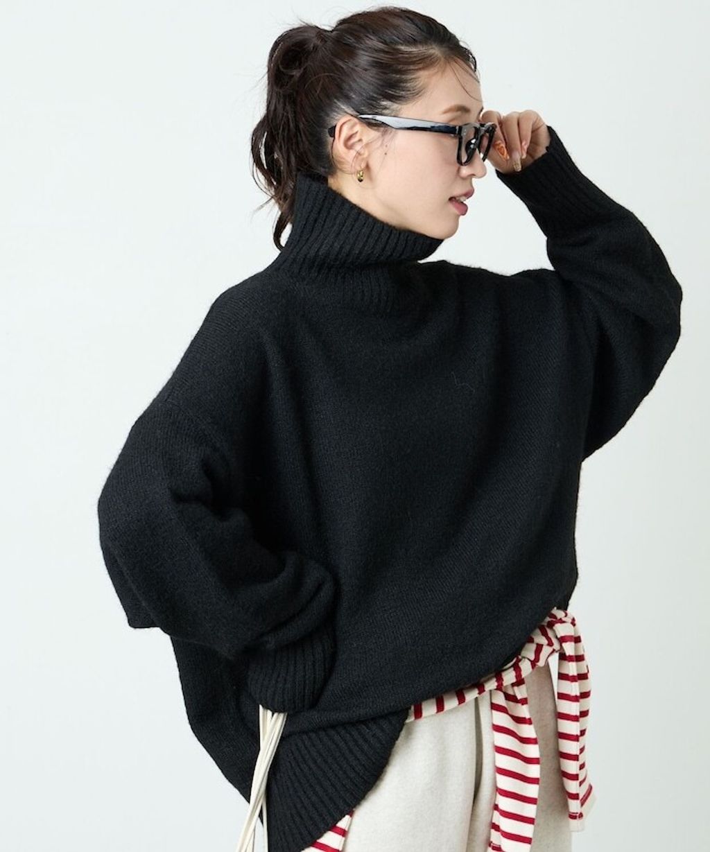 FREAKS STORE 蓬鬆螺紋高領針織衣_46