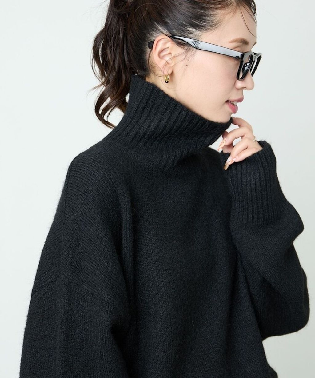 FREAKS STORE 蓬鬆螺紋高領針織衣_45