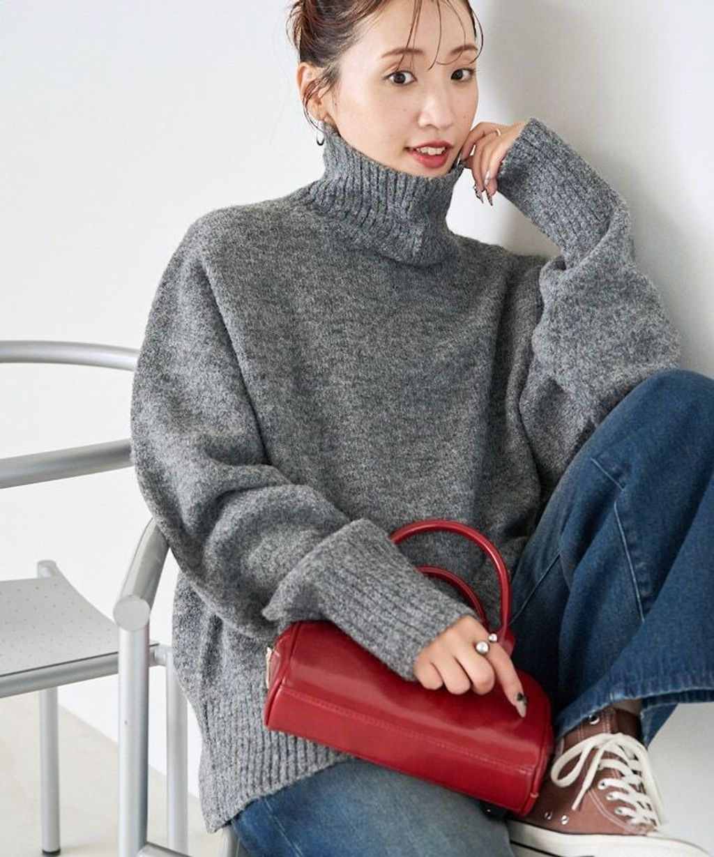 FREAKS STORE 蓬鬆螺紋高領針織衣_25