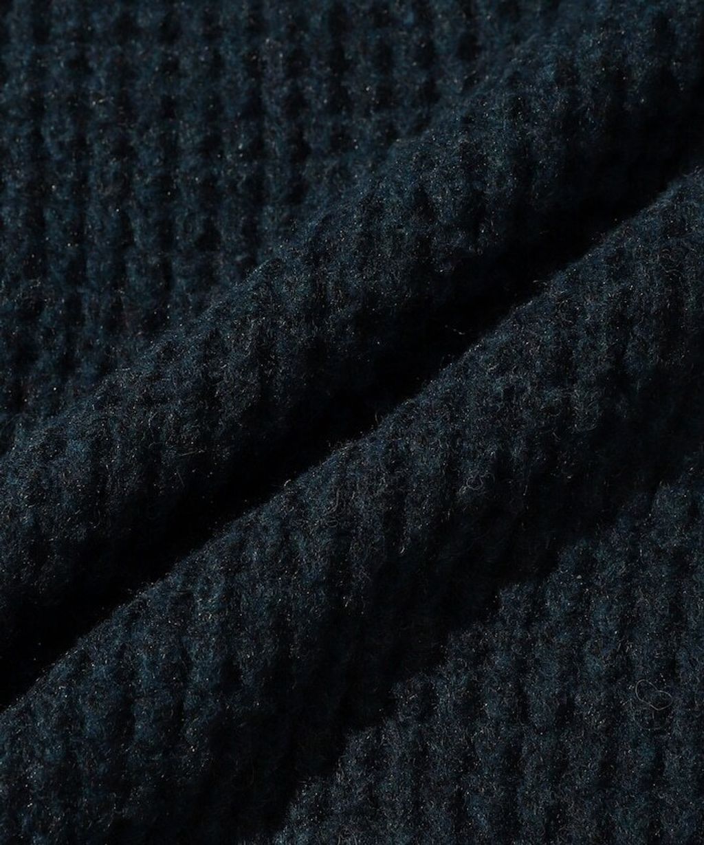 FREAKS STORE 寬版羊毛混纖華夫格高磅圓領針織衫_45