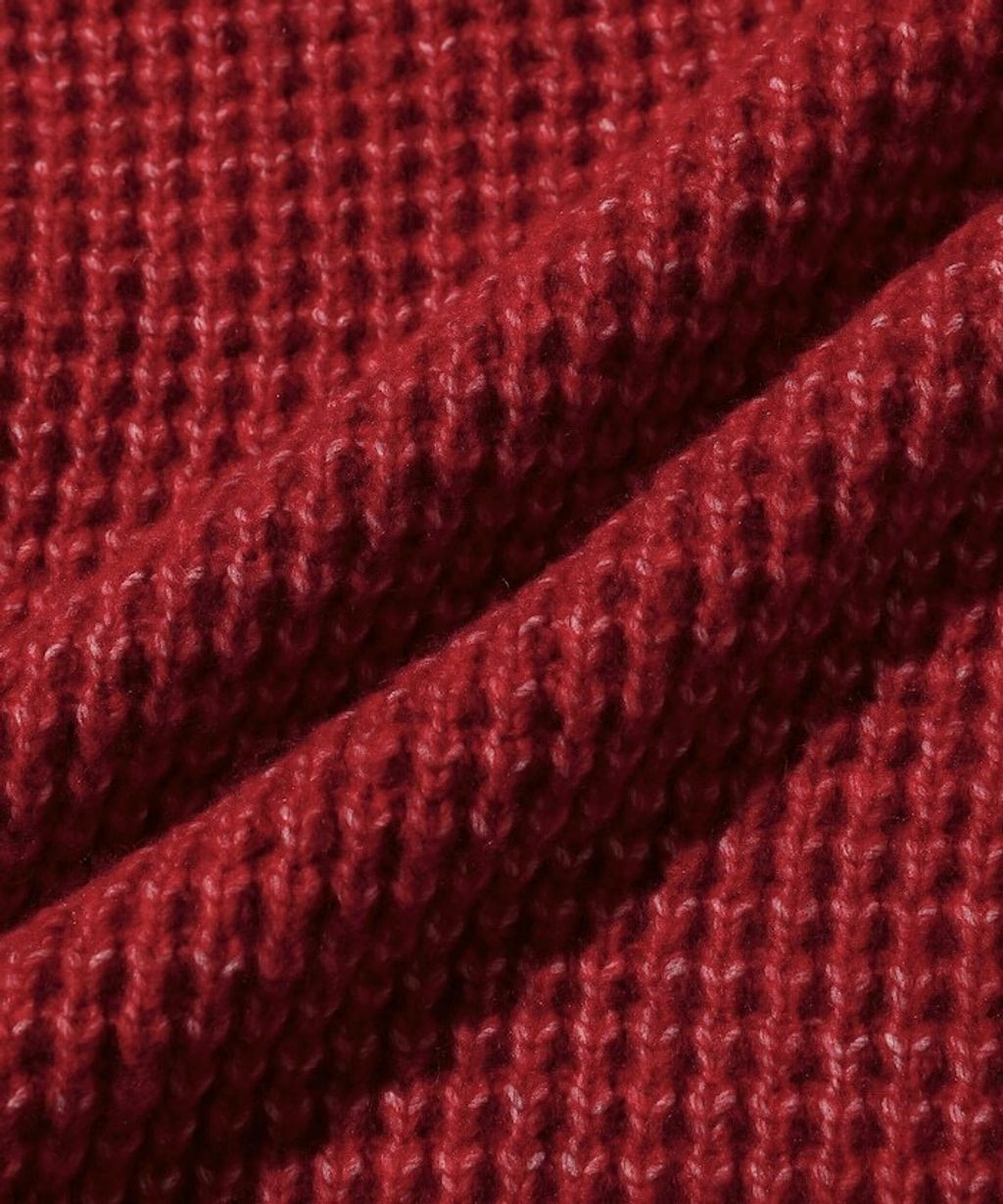 FREAKS STORE 寬版羊毛混纖華夫格高磅圓領針織衫_43