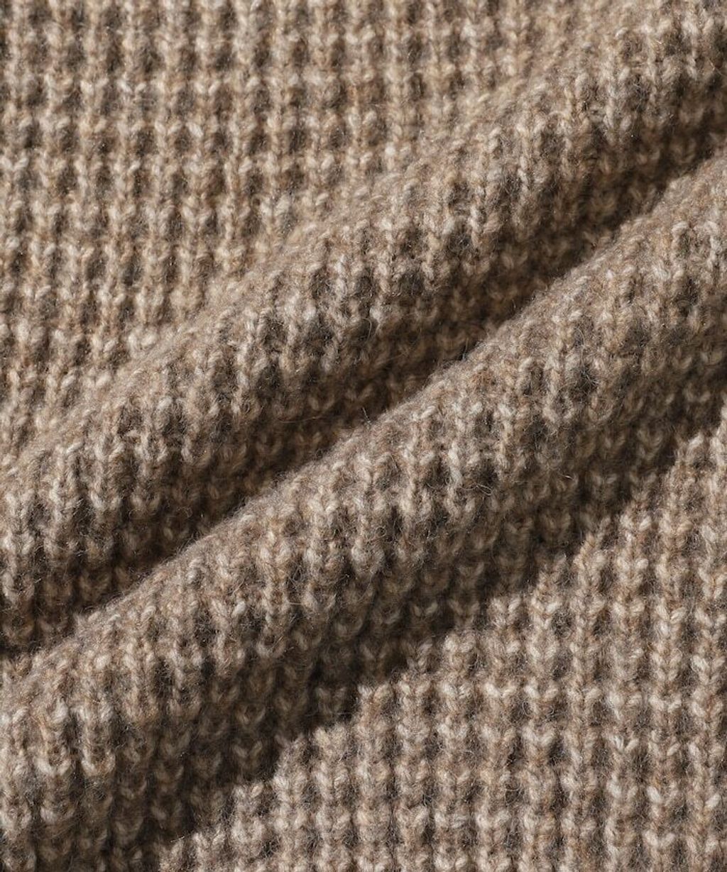 FREAKS STORE 寬版羊毛混纖華夫格高磅圓領針織衫_41