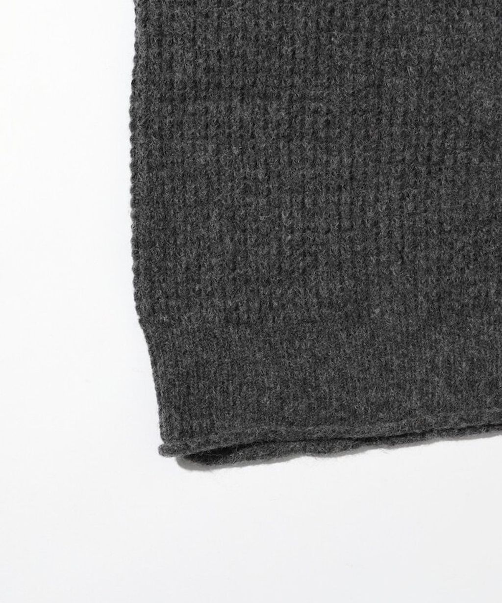 FREAKS STORE 寬版羊毛混纖華夫格高磅圓領針織衫_37