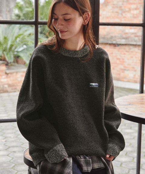 THE CRAFT CREW PRODUCTS 抗起毛球可機洗保暖磨毛紗拉格蘭針織衣_1