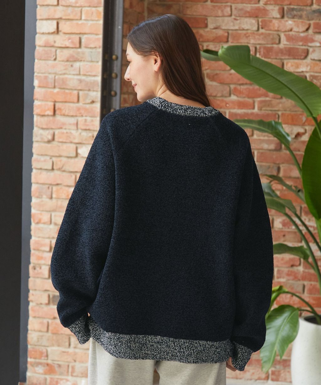 THE CRAFT CREW PRODUCTS 抗起毛球可機洗保暖磨毛紗拉格蘭針織衣_100