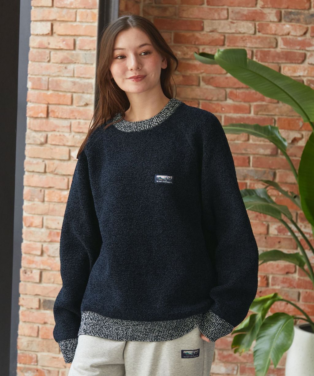 THE CRAFT CREW PRODUCTS 抗起毛球可機洗保暖磨毛紗拉格蘭針織衣_98