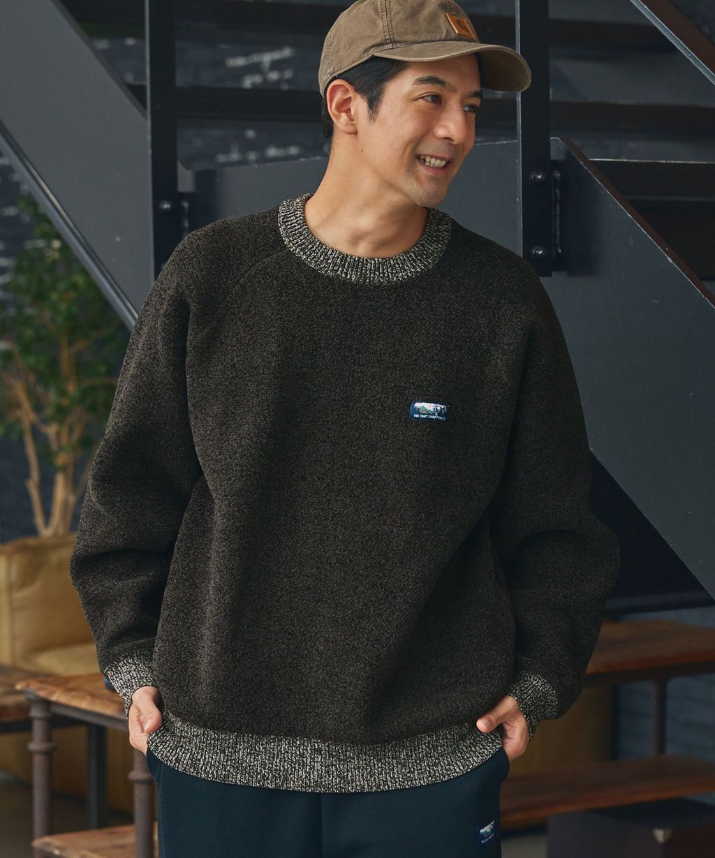 THE CRAFT CREW PRODUCTS 抗起毛球可機洗保暖磨毛紗拉格蘭針織衣_112