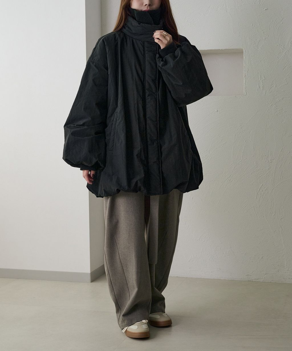apres jour clair 寬鬆版型中棉保暖防風氣球外套_11