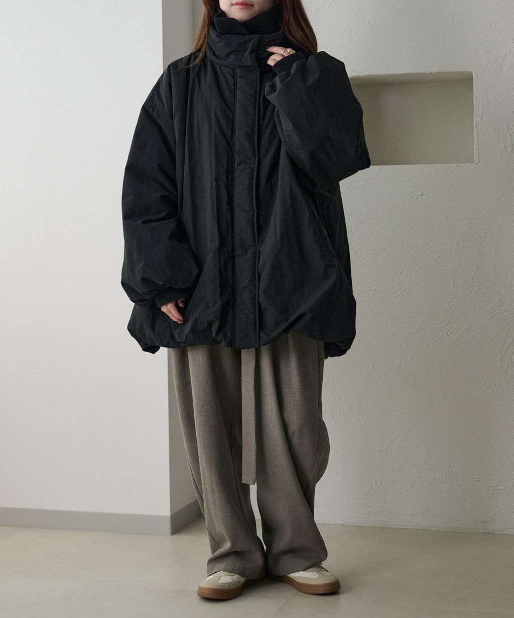 apres jour clair 寬鬆版型中棉保暖防風氣球外套_8