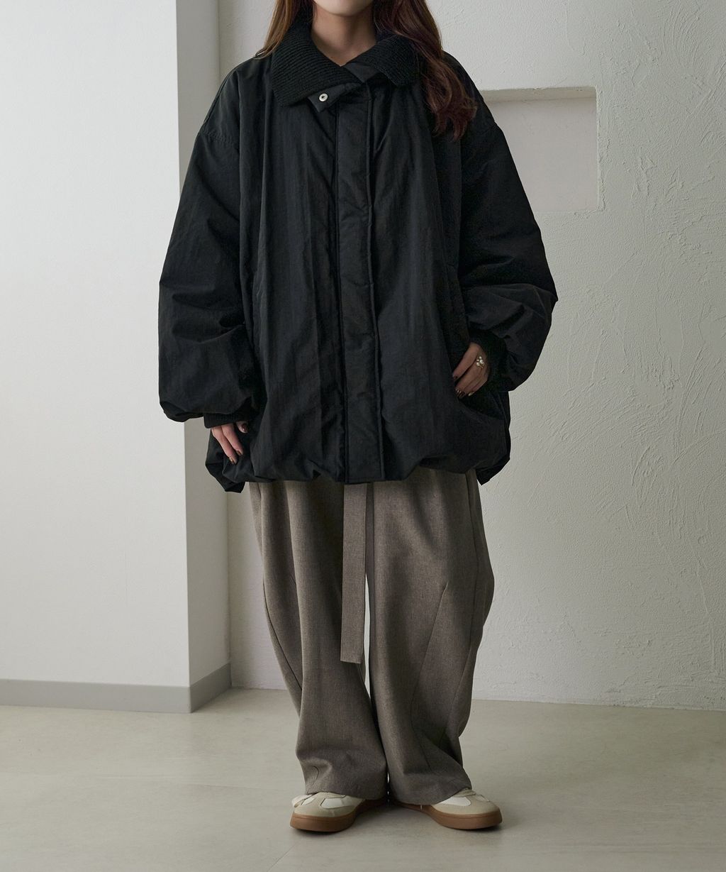 apres jour clair 寬鬆版型中棉保暖防風氣球外套_13