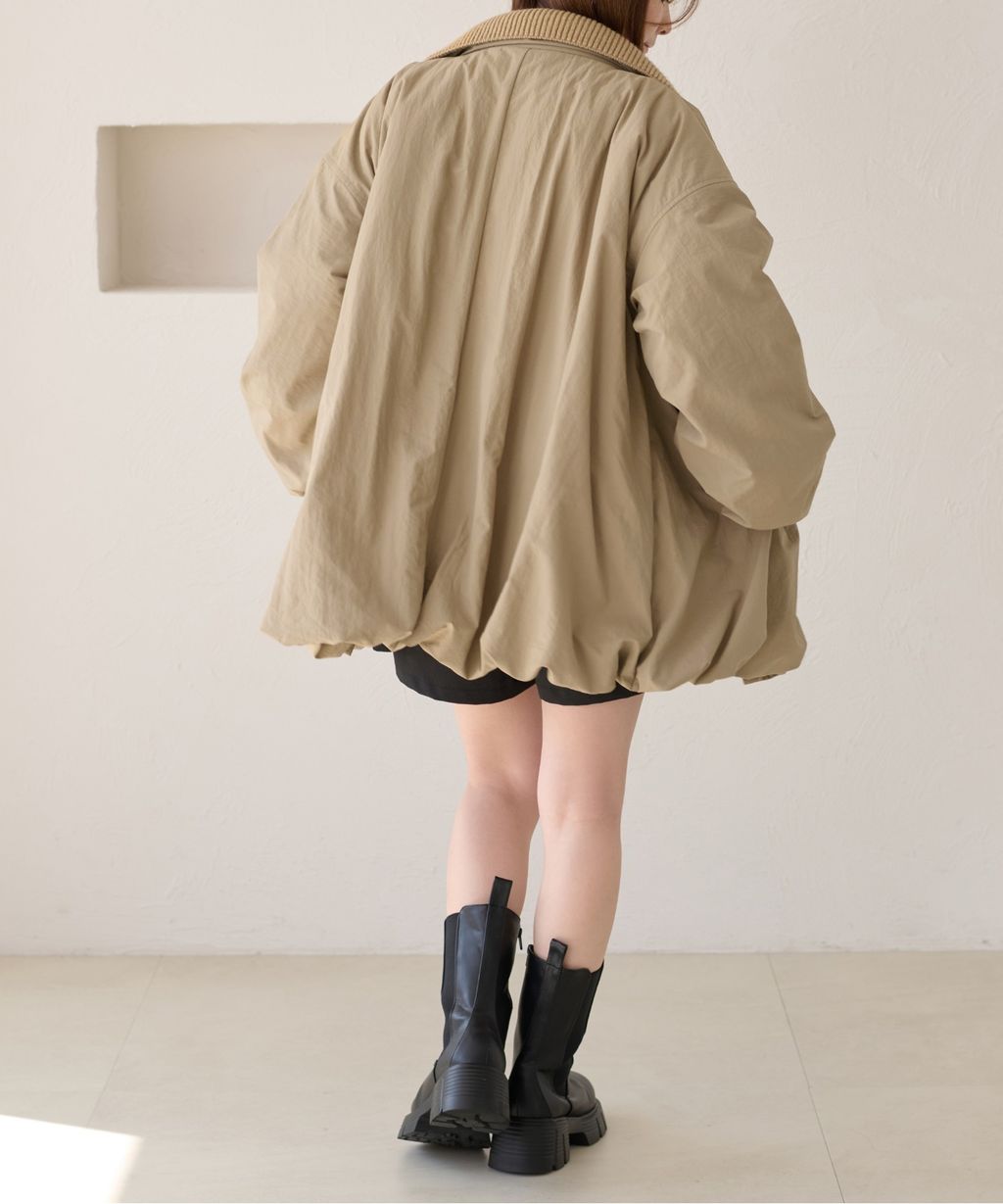 apres jour clair 寬鬆版型中棉保暖防風氣球外套_62