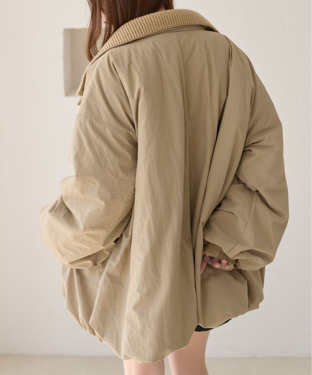 apres jour clair 寬鬆版型中棉保暖防風氣球外套_63