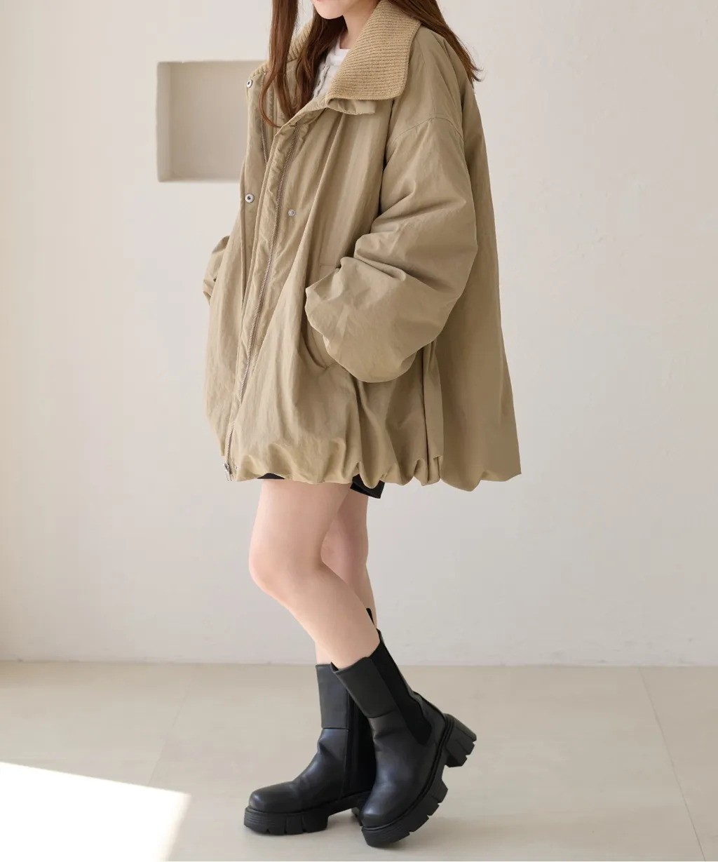 apres jour clair 寬鬆版型中棉保暖防風氣球外套_61