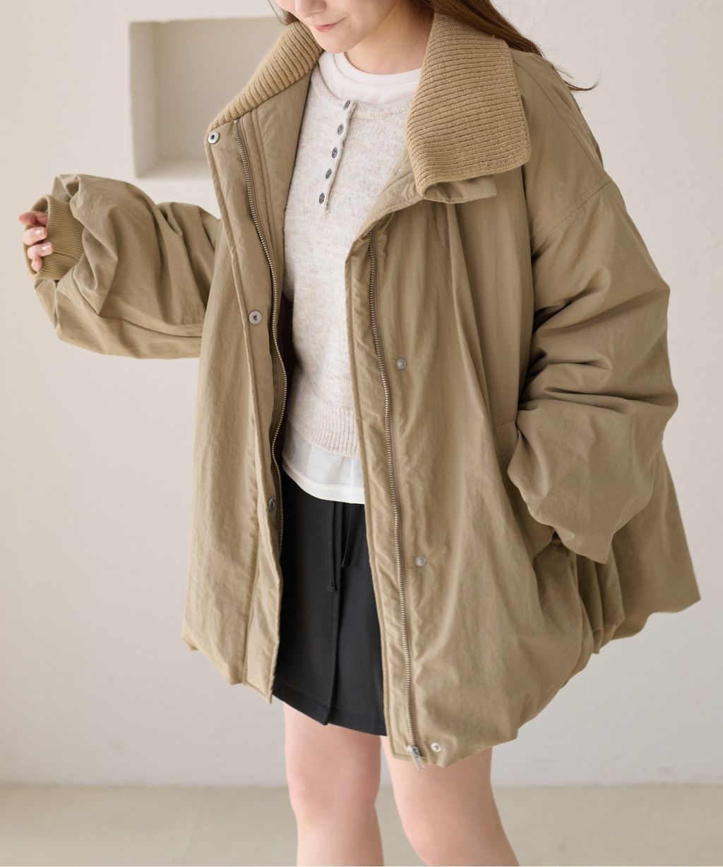 apres jour clair 寬鬆版型中棉保暖防風氣球外套_65