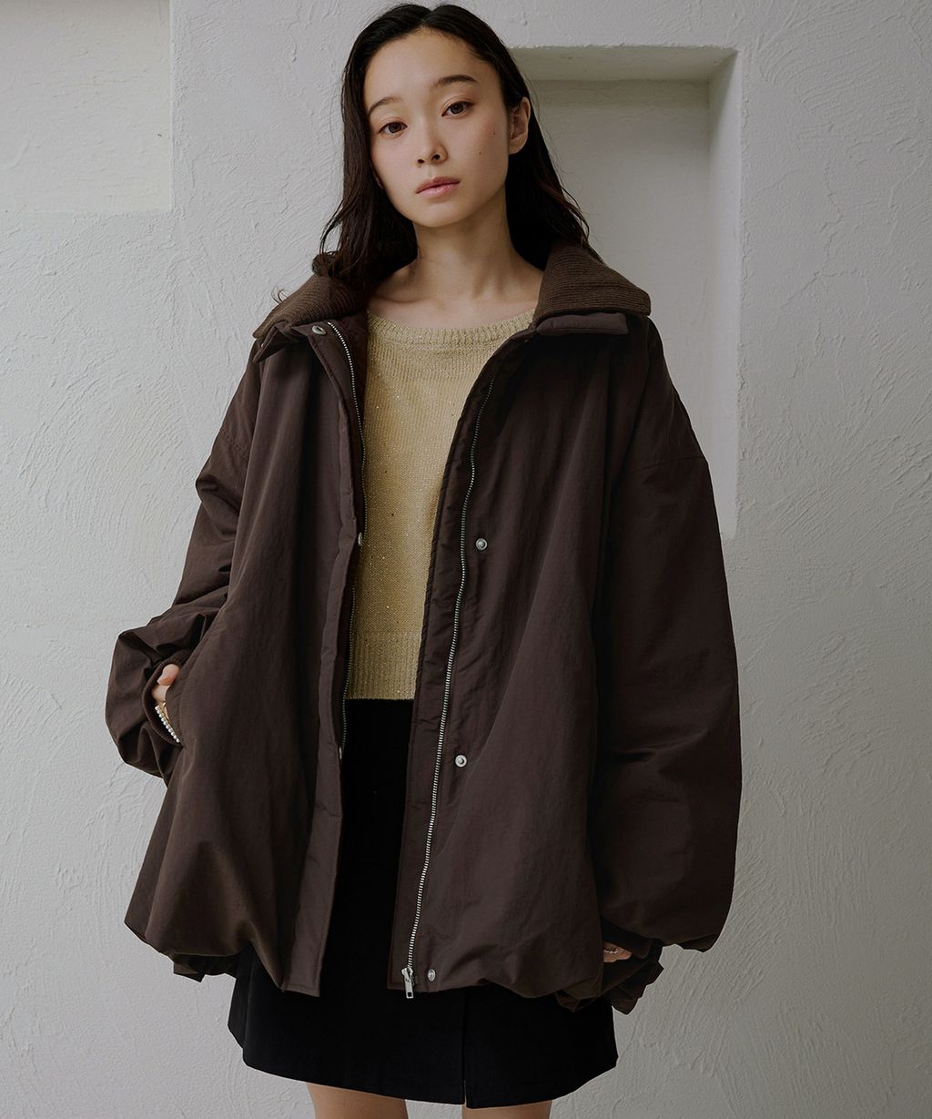 apres jour clair 寬鬆版型中棉保暖防風氣球外套_51