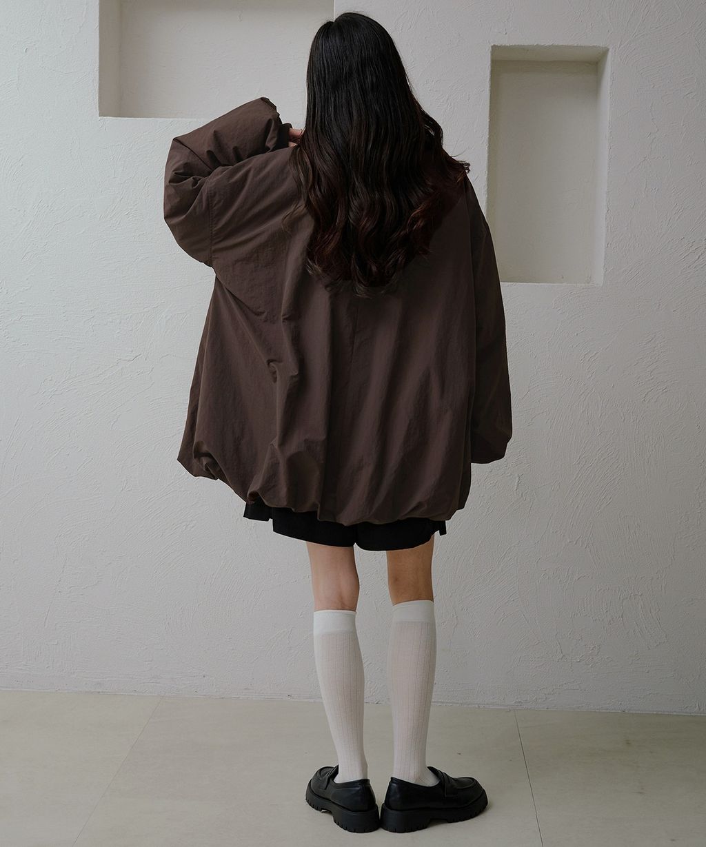 apres jour clair 寬鬆版型中棉保暖防風氣球外套_57