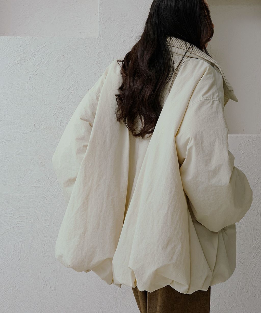 apres jour clair 寬鬆版型中棉保暖防風氣球外套_37