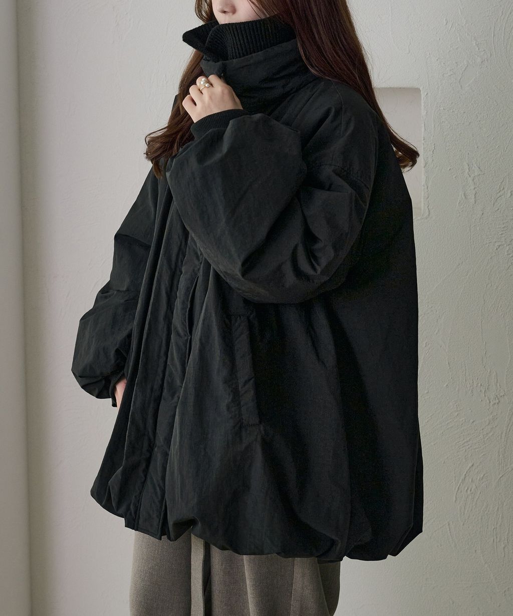 apres jour clair 寬鬆版型中棉保暖防風氣球外套_58