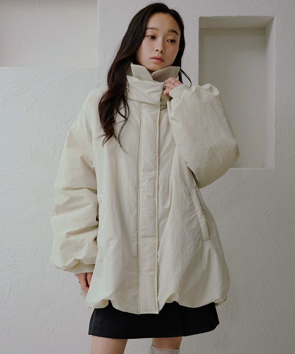 apres jour clair 寬鬆版型中棉保暖防風氣球外套_26