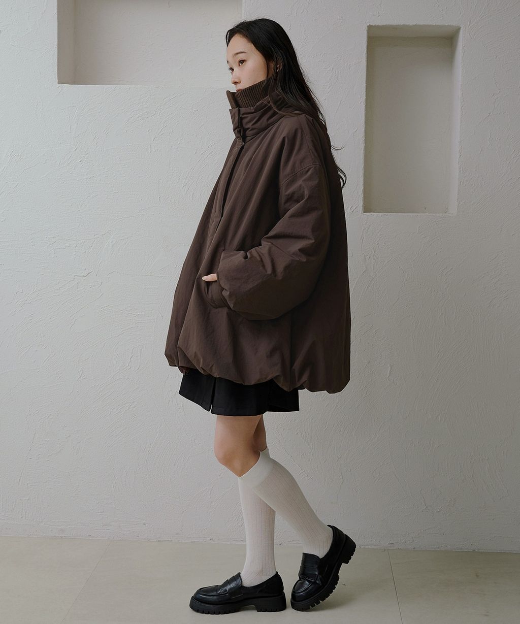 apres jour clair 寬鬆版型中棉保暖防風氣球外套_45