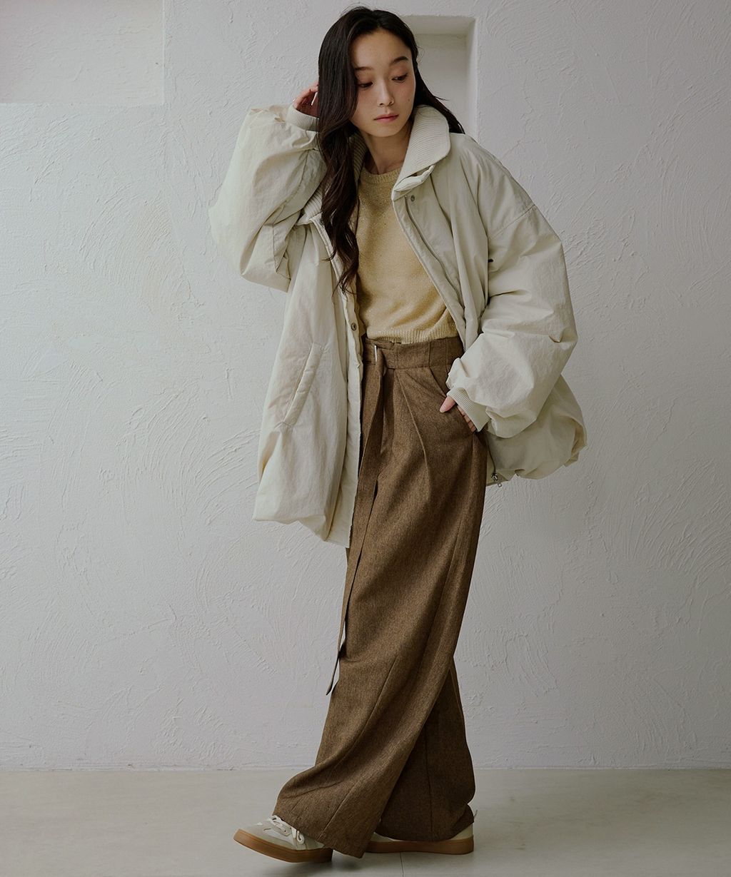 apres jour clair 寬鬆版型中棉保暖防風氣球外套_38