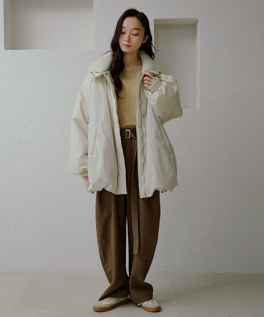 apres jour clair 寬鬆版型中棉保暖防風氣球外套_39