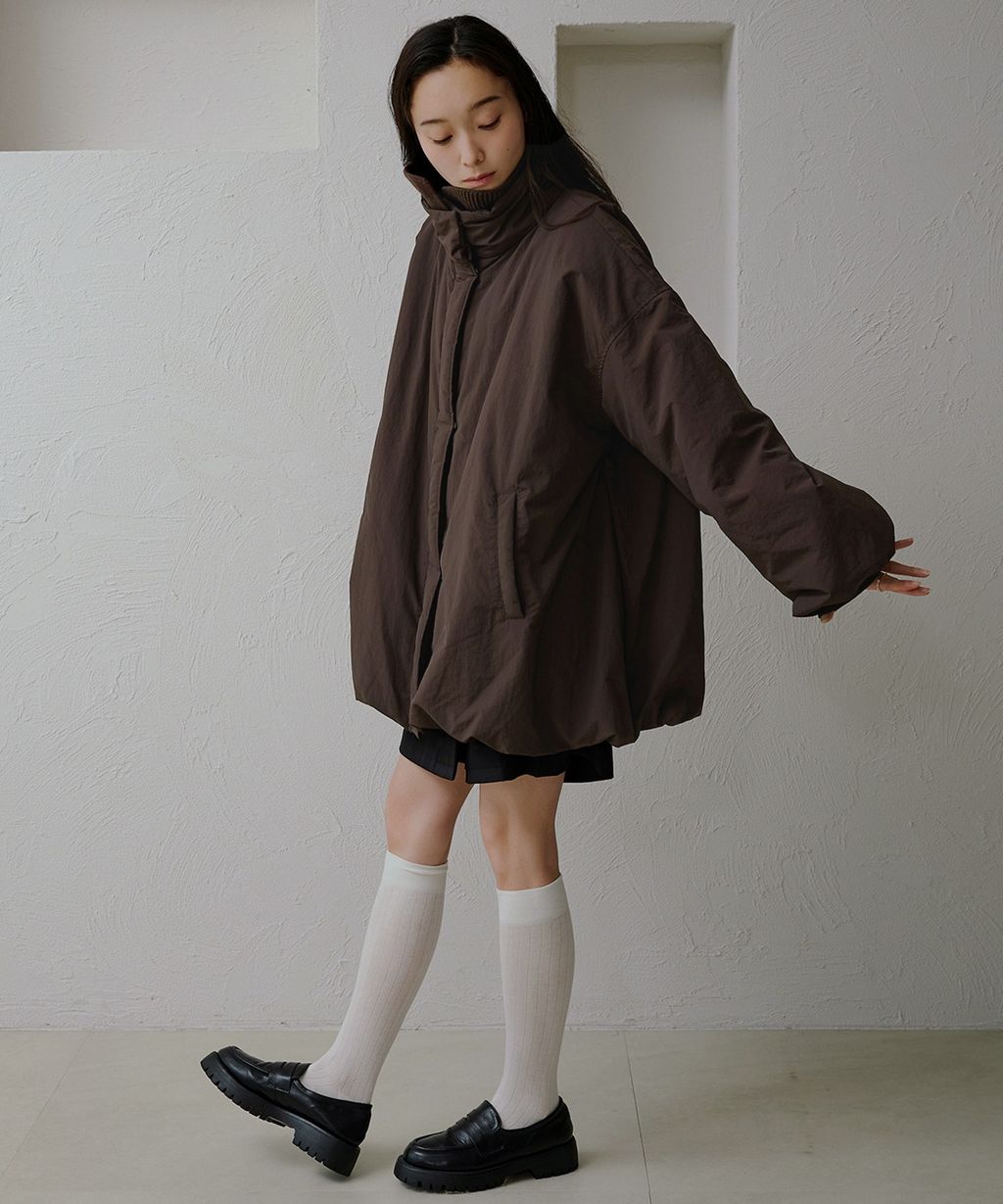 apres jour clair 寬鬆版型中棉保暖防風氣球外套_46