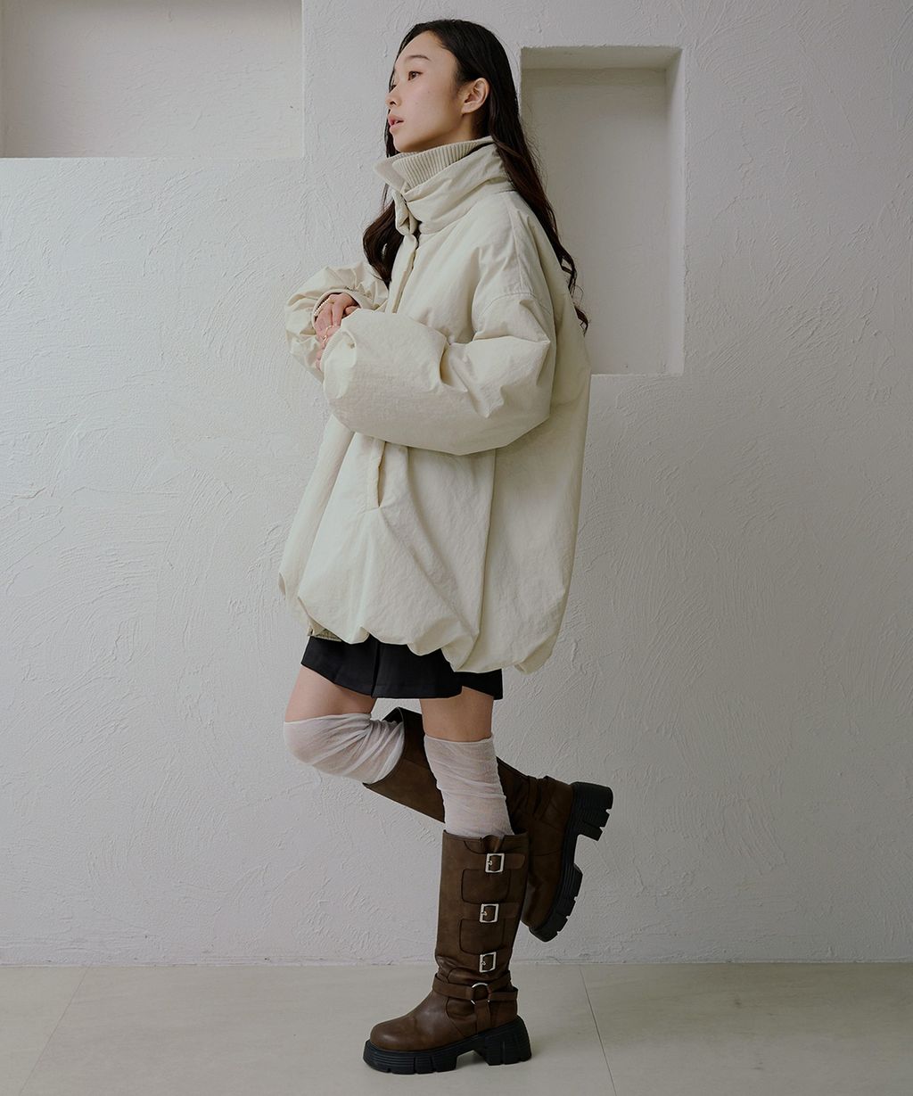 apres jour clair 寬鬆版型中棉保暖防風氣球外套_20